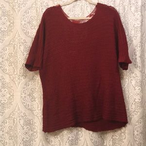 Maroon knit sweater